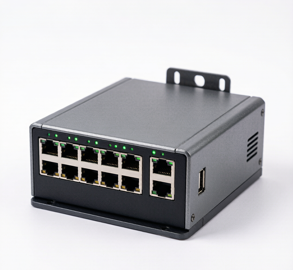 Industrial Managed PoE Switch (8-Port, 802.3at)